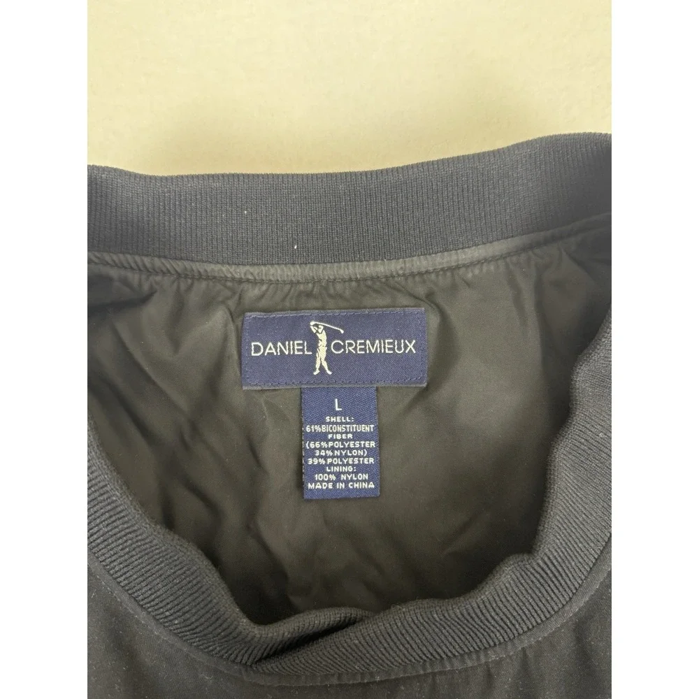 Daniel Cremieux Golf Jacket Mens L Black Pullover Windbreaker Outdoor‎